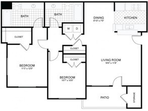 2x2 LG D-302 floor plan